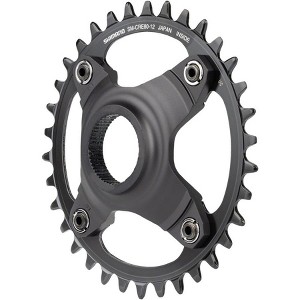 Shimano STEPS SM-CRE80-12-B Chainring - 34T Without Chainguard, 55mm Chainline, Black - 1 of 2