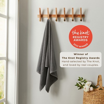 Dark Grey Heavyweight Cotton Terry Washcloth Set (12 Pieces)