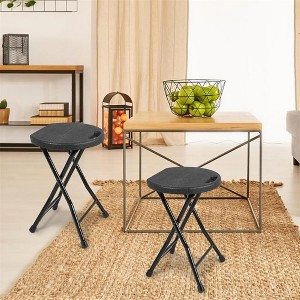 Folding 18in Bar Stool - Portable w/Handle, 600Lbs Capacity & Anti-Slip Feet for Kitchen Indoor Outdoor - 1 of 4