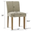 North Linen Dining Chairs Set Of 2,Upholstered Parsons Chairs With Rubberwood Legs-Maison Boucle - 4 of 4
