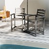 Tall Adirondack Chairs Set of 2 with Connecting Tray, 24 inches HDPE Bar Height Outdoor Chairs, All Weather Resistant for Balcony, Porch, Kitchen - 2 of 4