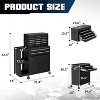 SILVEL 8-Drawer High Capacity Rolling Tool Chest with Wheels,Detachable Top Tool Box with Drawers, Locking Mechanic Tool Cart with Liner(Black) - 3 of 4