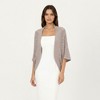 Anna-Kaci Women's Open Knit Shrug Cardigan with Delicate Textured Pattern and Lightweight Drape for Everyday Tops - 2 of 4