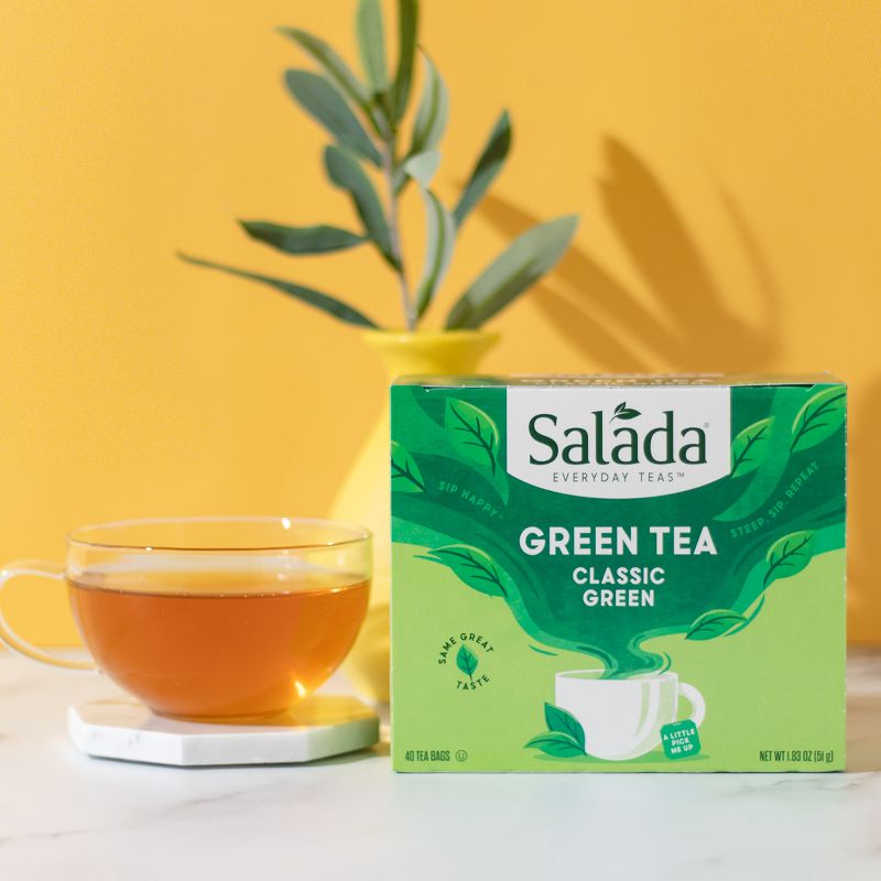 Salada Green Tea Classic Green with 40 Individually Wrapped Tea Bags Per Box (Pack of 6), 3 of 6