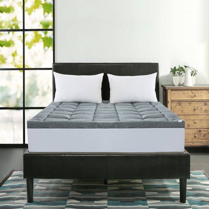 King Charcoal Infused Mattress Topper - St. James Home, 1 of 4