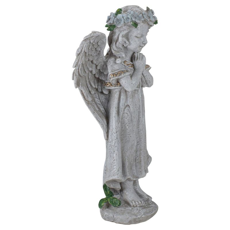 Northlight 10" Angel Standing in Prayer Outdoor Garden Statue, 5 of 6