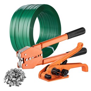 VEVOR Banding Strapping Kit with Strapping Tensioner Tool, Banding Sealer Tool, 300 Metal Seals, 1000ft Length PET Band, Pallet Packaging Strapping - 1 of 4