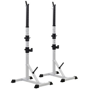 Soozier 3 Positions Height Adjustable Squat Rack, 2" Steel Heavy Duty Barbell Rack Stand and Bench Press Rack, 2-Piece - 1 of 4