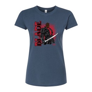 Women's - Marvel - Blade With Logo Fitted Graphic T-Shirt - 1 of 4