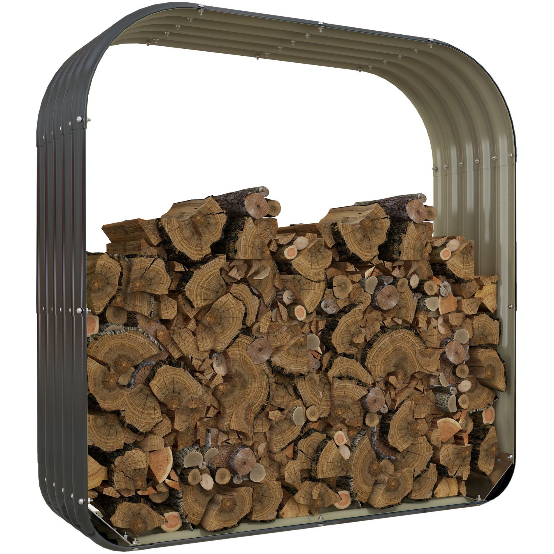 Syemin Firewood Racks and Carriers with Fireplace Tools, Indoor Outdoor Firewood Holder Wood Stove Wood Storage Log Rack, Black, 15.3"*15.3"*26.8"