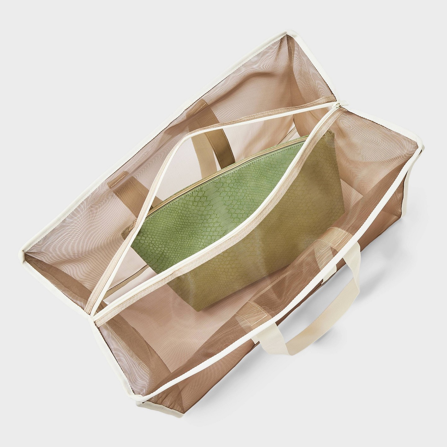 Сумка Shade & Shore Packable Zip Top Mesh Tote Handbag, цвет: Коричневый — фото 4