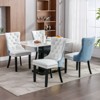 NicBex High-End Contrast Color Tufted Dining Chairs Set of 2 with Nailhead Trim,Solid Wood Upholstered Kitchen Chairs,Living Room Chairs - 3 of 4