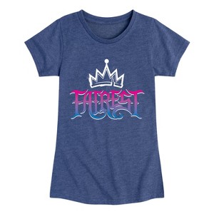Girls' - Descendants - Fairest Gradient Crown Fitted Short Sleeve Graphic T-Shirt - 1 of 4