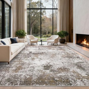 Modern Abstract Area Rug – Soft, Non-Slip, Washable Carpet for Living Room, Bedroom, Dining Room - 1 of 4