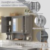 PAGED 35" Wall Mounted Bathroom Storage Cabinet Modern Medicine Cabinet with Mirror and Shelves, Over Toilet Storage Unit for Room - 2 of 4
