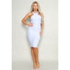 Slickblue High Cut Racerback Knit Midi Dress with Modern Tailored Fit and Back Zip, Color and Size Option - 3 of 4