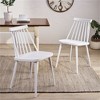 SKRAN Set of 2 Farmhouse Spindle Back Dining Chairs, Wooden Frame with Polypropylene Seat, Sturdy and Easy to Clean - 2 of 4