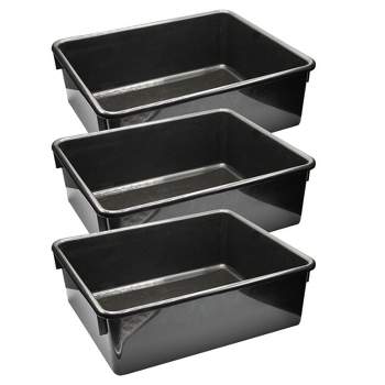 Romanoff Double Stowaway® Tray Only, Black, Pack of 3
