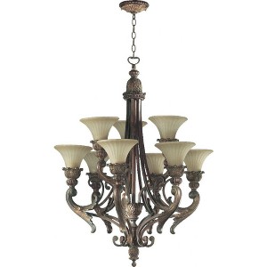 Quorum Lighting Madeleine 9-Light Chandelier, Corsican Gold, 9 Bulbs, 30 Width, 39.5 Height - 1 of 1