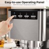 Kismile 9 Bar Espresso Machine with Steam Frother - Compact Stainless Steel Coffee Machine for Latte and Cappuccino, Customizable Brewing Time Modes - 2 of 4