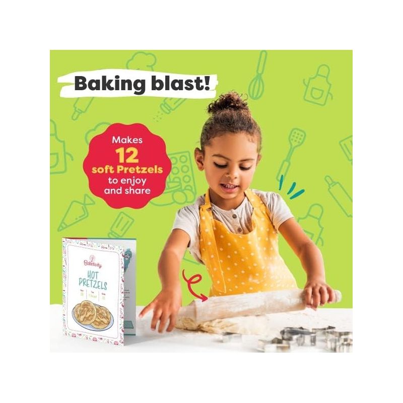 Pretzel Making Kit - Real Cooking Set for Kids Ages with Recipe and Ingredients - Kids Baking Set for Girls & Boys - Great Gift for Family Bonding, 4 of 10