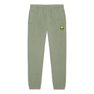 Dalix Alien Embroidered Sweat Pant Soft Heavy Weight Fleece Relaxed Fit Lounge Mens - 1 of 4