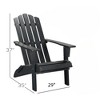 FONTOI Adirondack Chairs, Folding Adirondack Chairs, Outdoor Backyard Chairs with Reclining Seat Back for Garden, Black, 29"*37"*35" - 2 of 4