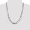 Black Bow Jewelry Men's 11mm Sterling Silver Solid D/C Domed Curb Chain Necklace - 3 of 4