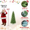 NAYSAYE 6FT Slim Christmas Tree with Mixed PE PVC Needles for Corner and Small Space Holiday Decor, Green, 36"*36"*72" - 3 of 4