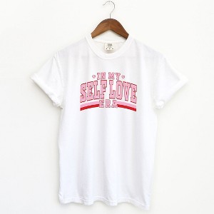 Simply Sage Market Women's In My Self Love Era Short Sleeve Garment Dyed Tee - 1 of 3