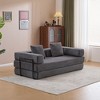 Whisen Sectional Compression Sofa Bed & Floor Futon Couch with Convertible Folding Design, Pillows and Armrests - 4 of 4