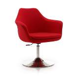 Kinsey Wool Blend Adjustable Height Swivel Accent Chair - Manhattan Comfort