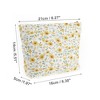 Unique Bargains Women Flower Cosmetic Bag Yellow White 1 Pc - 2 of 3