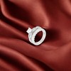 Slickblue Silver Tone Bridal Ring Set for Women, Infinity Twist with Clear Cubic Zirconia Stones, Sizes 5-10 - 2 of 4