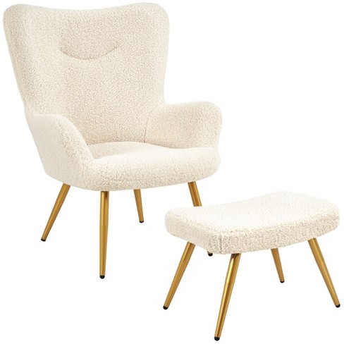 Arm chair best sale with foot stool