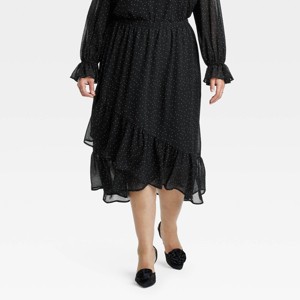 Women's Ruffle Midi Skirt - A New Day™ - 1 of 3