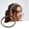 Unique Bargains Women's Bling Faux Pearl Sparkle Rhinestone Padded Headband 0.59 Inch Wide 1 Pc - 2 of 4