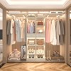 Aheaplus 58"Closet System with 3 Hanging Rods, Shelves, 2 Drawers and Shoe Rack - 2 of 4