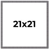 PosterPalooza | Square Textured Grey Picture Frame - UV Acrylic, Foam Board Backing, Hanging Hardware - 2 of 4
