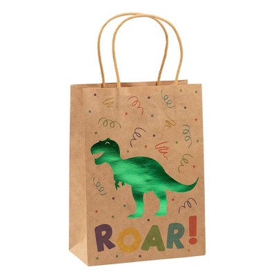 Dzulife Cool Dinosaur Printing Drawstring Bag Children Birthday Party Supplies Goodie Party Favours Bags for Kids Boys Sack Cinch