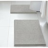 Home Mart Goods 2 Piece Set Warm Grey Soft Cozy Plush Chenille Bath Mat Bathroom Rug - 2 of 4