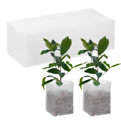 Unique Bargains Non-Woven Fabric Durable Multipurpose Plant Nursery Bags White
