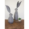 Faux Stone Rabbit with Tall Metal Ears, 33" Decorative Sculpture by Kalalou - 2 of 3