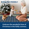 COZONY Bordered Plaid Christmas Rug, Washable Low Pile Non Slip Holiday Carpet for Living Room Bedroom Dining Room - 4 of 4