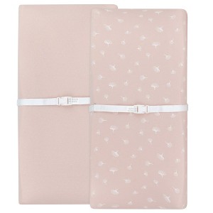 Ely's & Co. Baby Changing Pad Cover - Cradle Sheet 100% Combed Jersey Cotton Pink for Baby Girl - 1 of 4