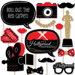 Red Carpet Hollywood Award Pull Tabs Set of 12 Movie Night Party Game Pickle Cards