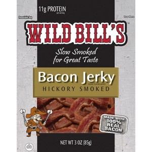 Wild Bill's Delicious Hickory Smoked Bacon Jerky, 3 Ounce 3 Pack Bulk - 1 of 4