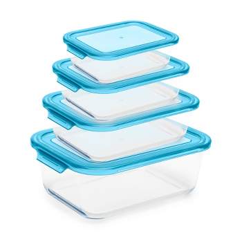 Bentgo 2pc 4.4c Glass Meal Prep Container Set Blue Quartz