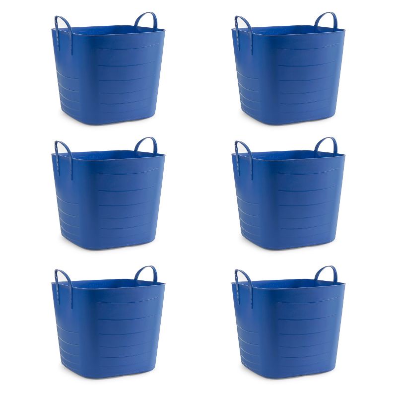 Life Story Tub Basket 6.6 Gallon Plastic Storage Tote Bin with Handles (6 Pack), 1 of 7