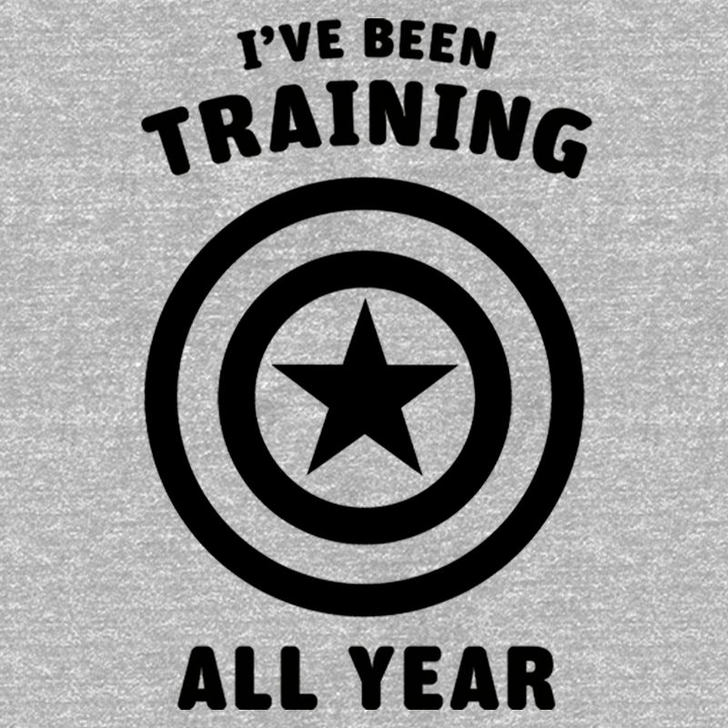 Men's Marvel Captain America Shield I've Been Training All Year T-Shirt, 2 of 6